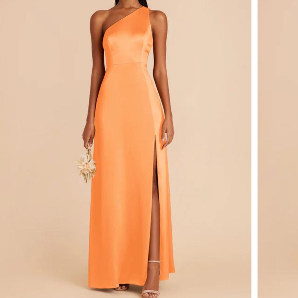 Birdy Grey Kira Orange Satin Bridesmaid Dress